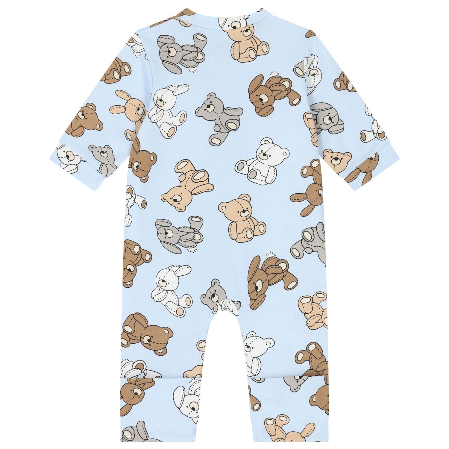 Baby Boys Blue Teddy Bear Romper, 2, hi-res