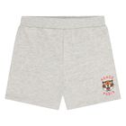 Younger Boys Grey Tiger Logo Shorts Set, 1, hi-res