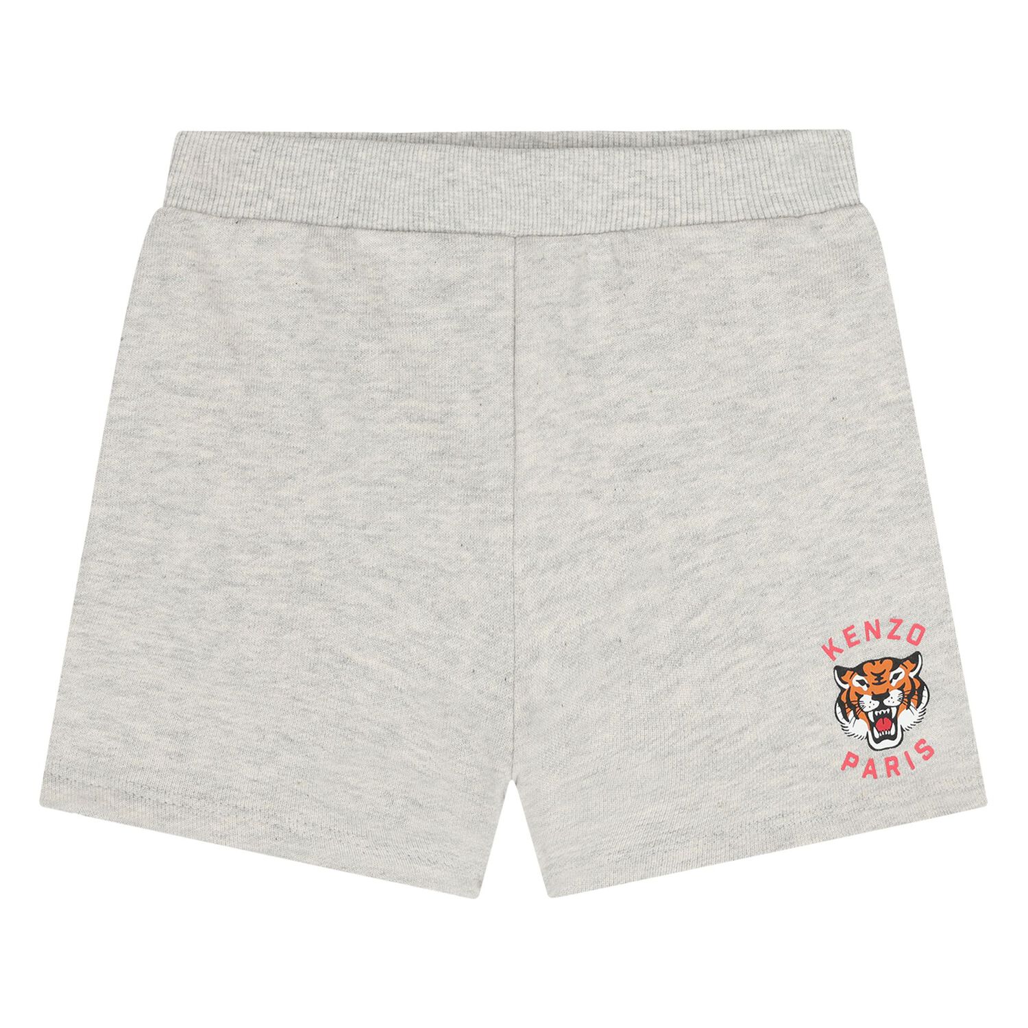 Younger Boys Grey Tiger Logo Shorts Set, 1, hi-res