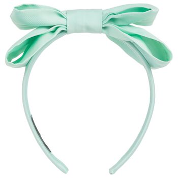 Girls Mint Green Bow Headband