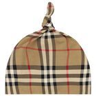 Beige Check Romper Gift Set, 1, hi-res