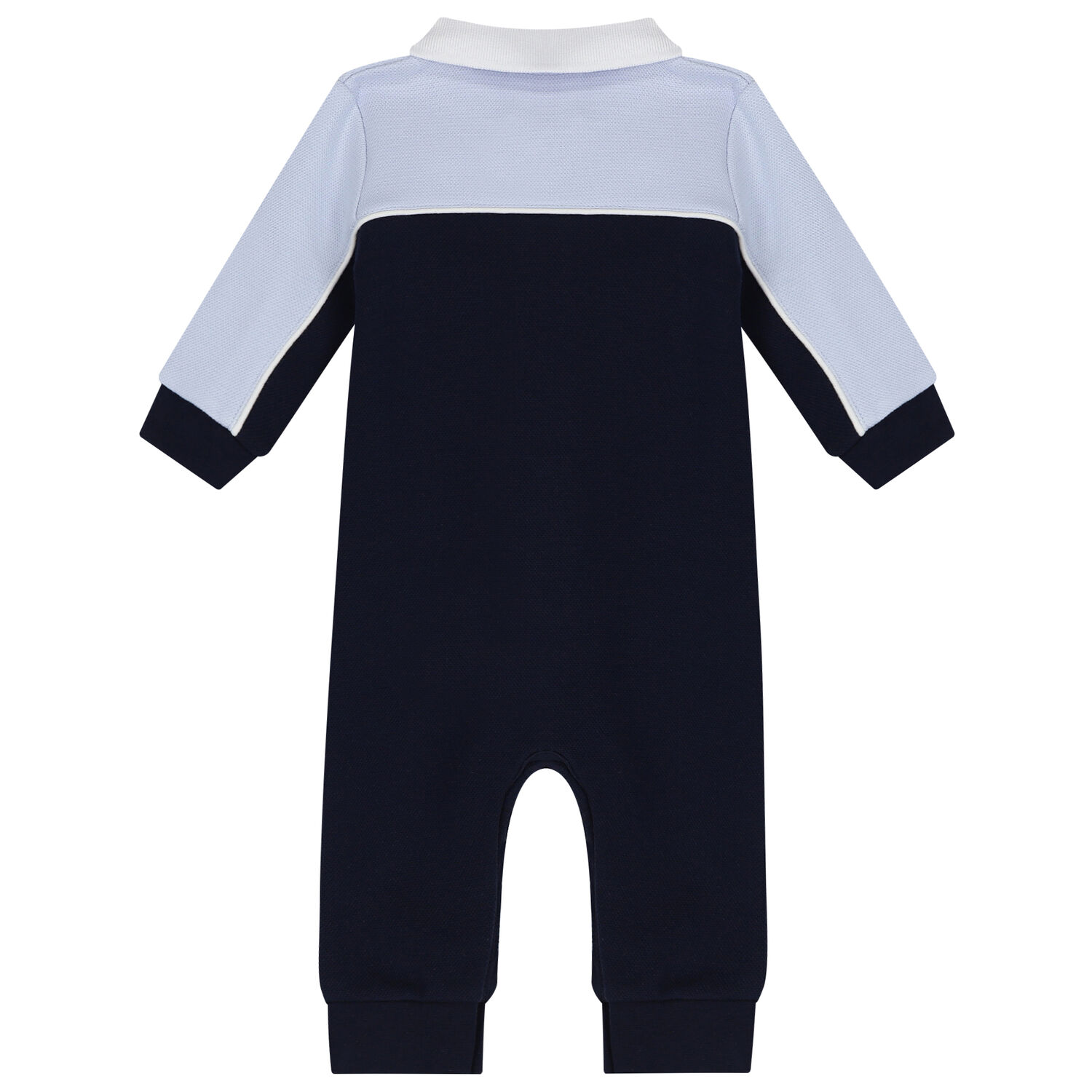 Baby Boys Navy Blue Logo Polo Romper, 1, hi-res