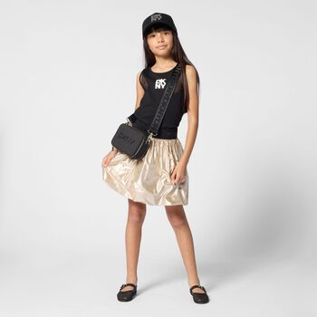 Girls Gold Bubble Skirt
