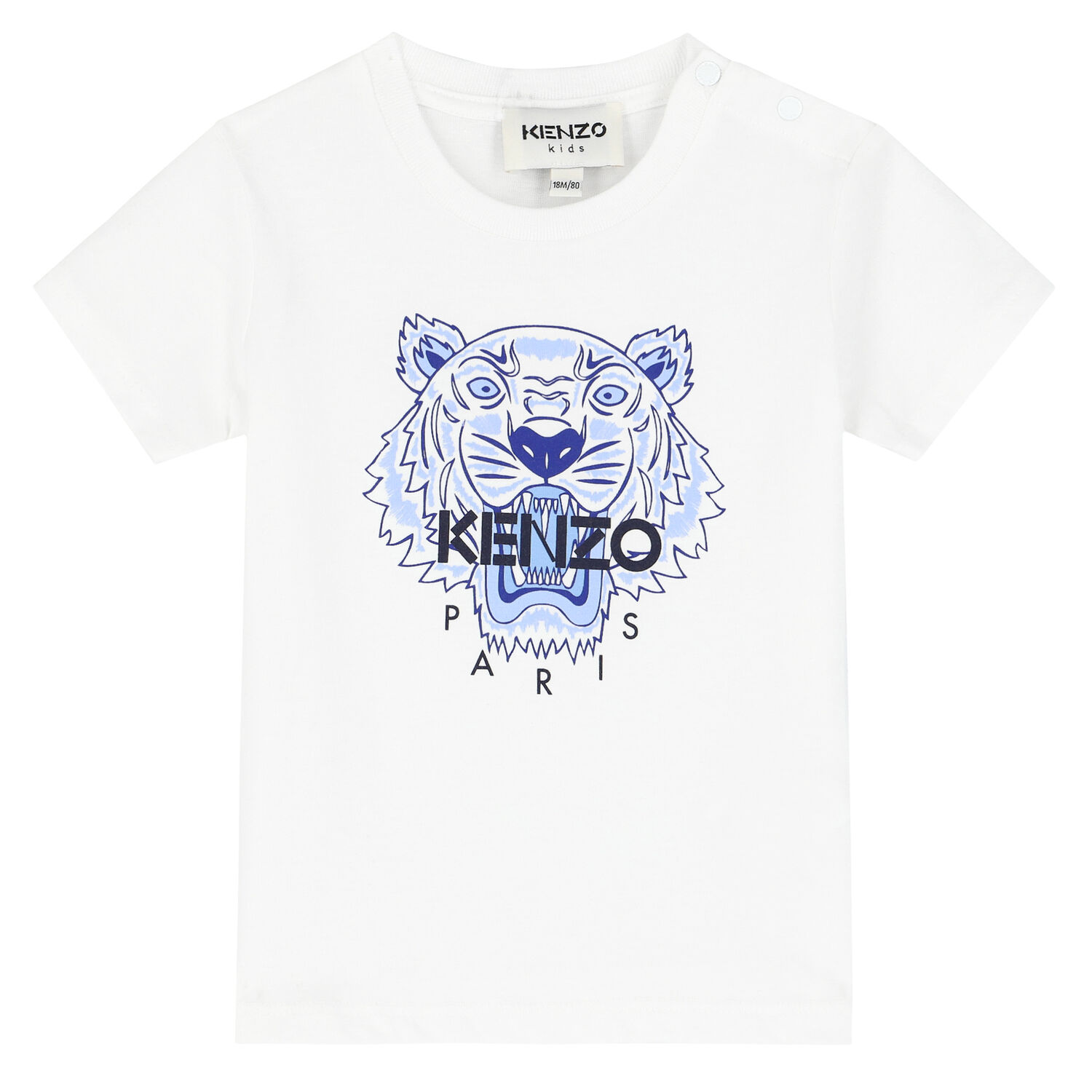 Younger Boys White Tiger T-Shirt, 1, hi-res