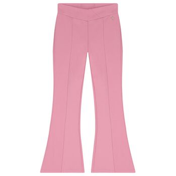 Girls Pink Logo Leggings