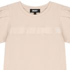 Girls Beige Logo Dress, 1, hi-res