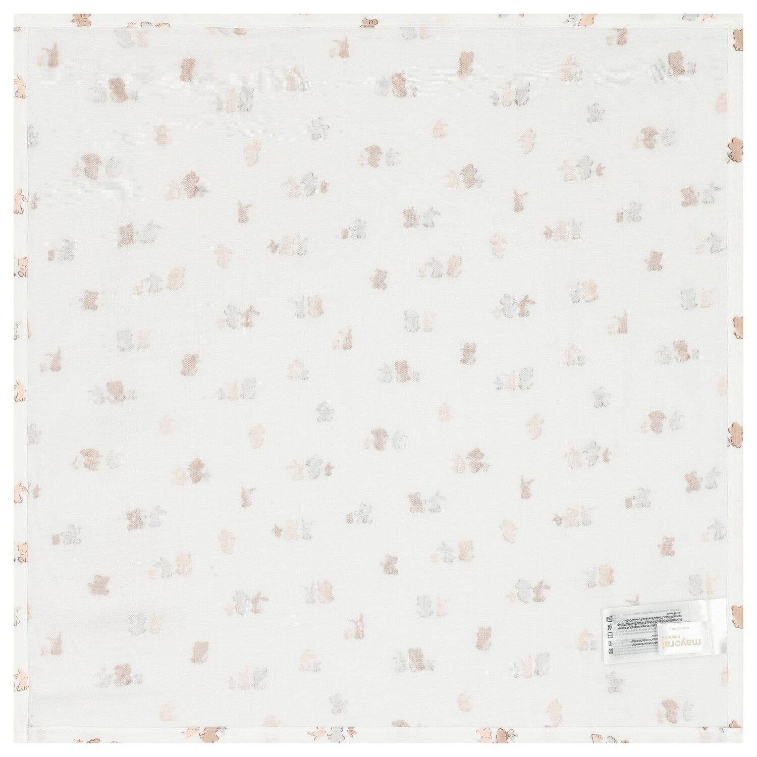 White & Beige Baby Muslin Swaddles (3-Pack), 1, hi-res