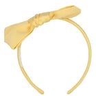 Girls Yellow Bow Headband, 1, hi-res