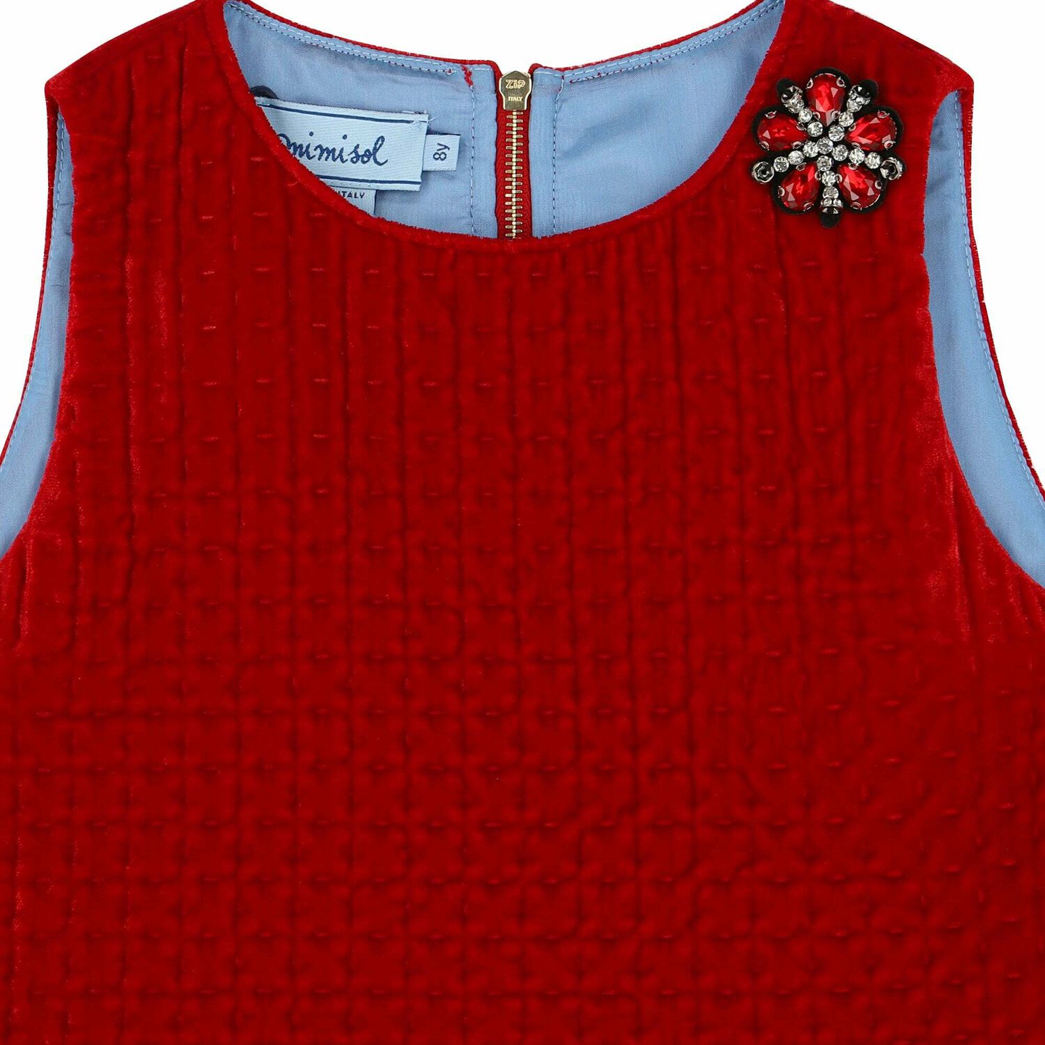 Girls Red Velvet Dress, 1, hi-res image number null