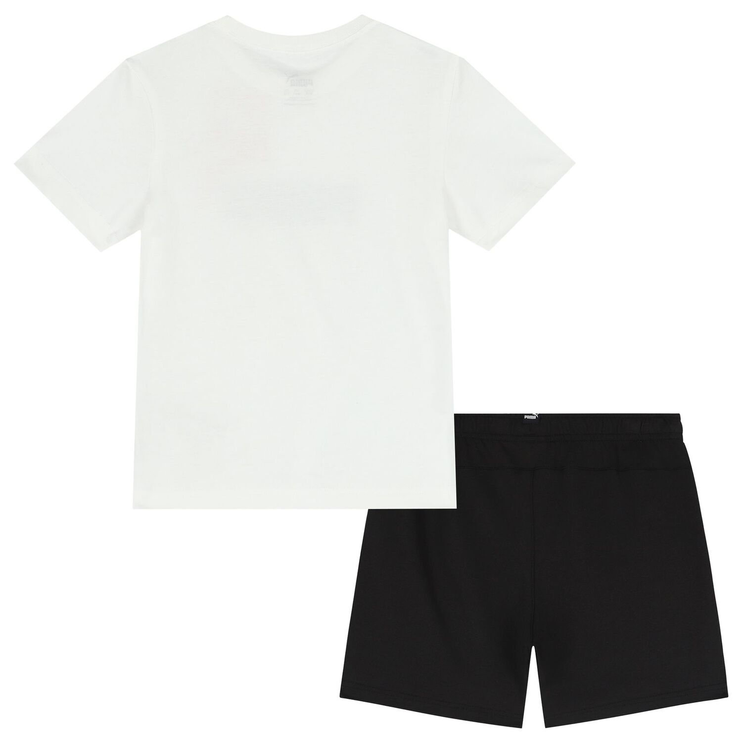 Boys White & Black Logo Shorts Set, 11, hi-res image number null