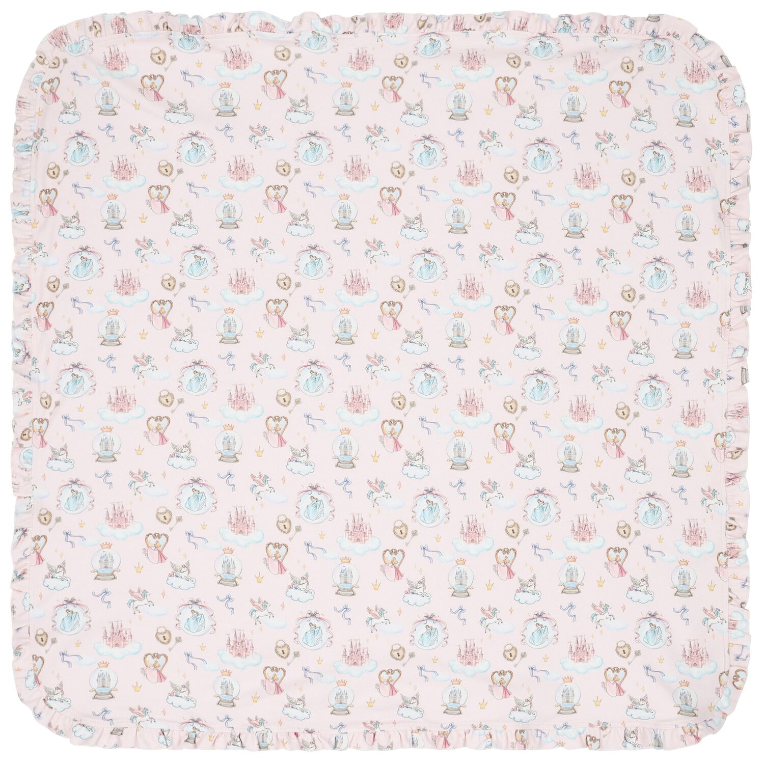 Baby Girls Pink Princess Blanket, 1, hi-res