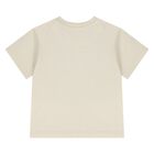 Younger Boys Beige, Ivory & Green Shorts Set, 3, hi-res