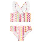 Girls Multi-Coloured Zigzag Bikini, 1, hi-res
