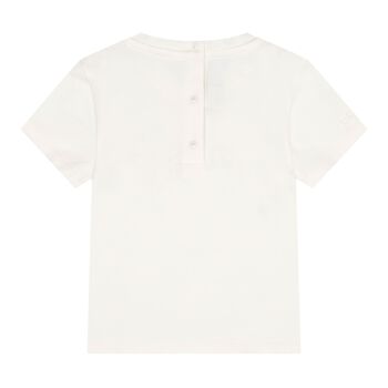 White Teddy Bear Logo Baby T-Shirt