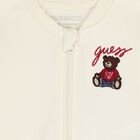 Ivory Teddy Bear Logo Baby Tracksuit Set, 1, hi-res