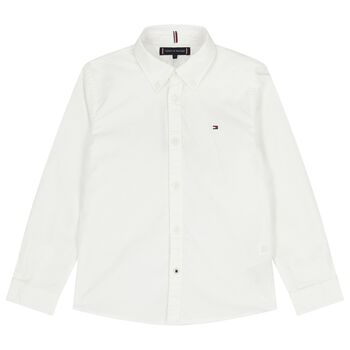 Boys White Logo Shirt