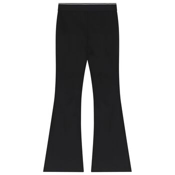 Girls Black Logo Trousers