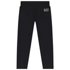 Girls Black Logo Leggings, 1, hi-res