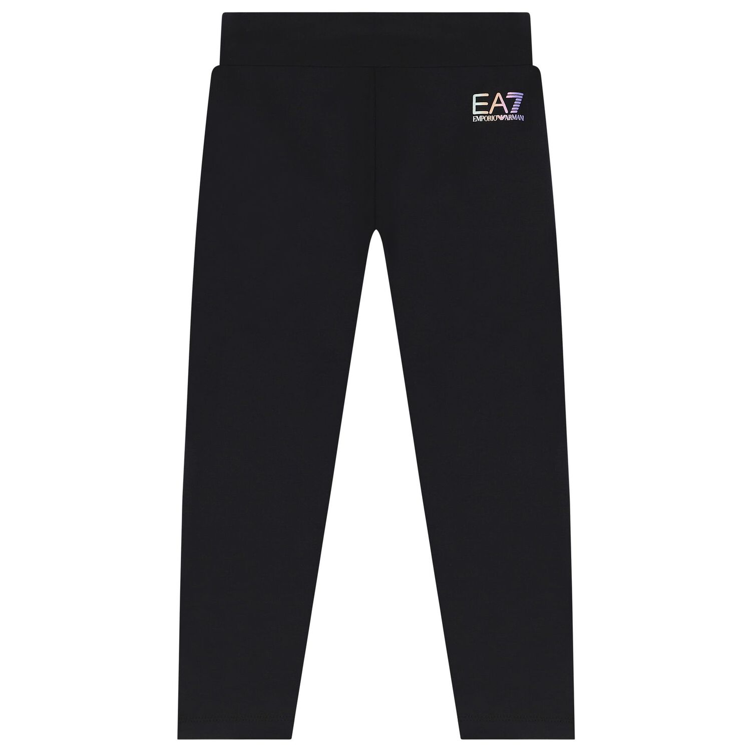 Girls Black Logo Leggings, 1, hi-res