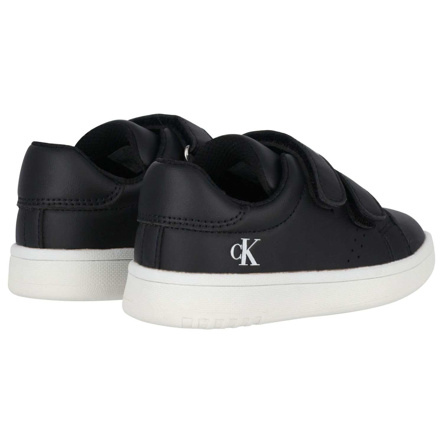 Black Logo Trainers, 1, hi-res
