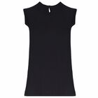 Girls Black Embellished T-Shirt Dress, 1, hi-res