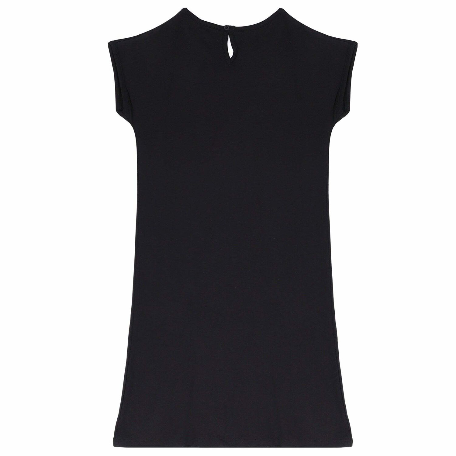 Girls Black Embellished T-Shirt Dress, 1, hi-res image number null