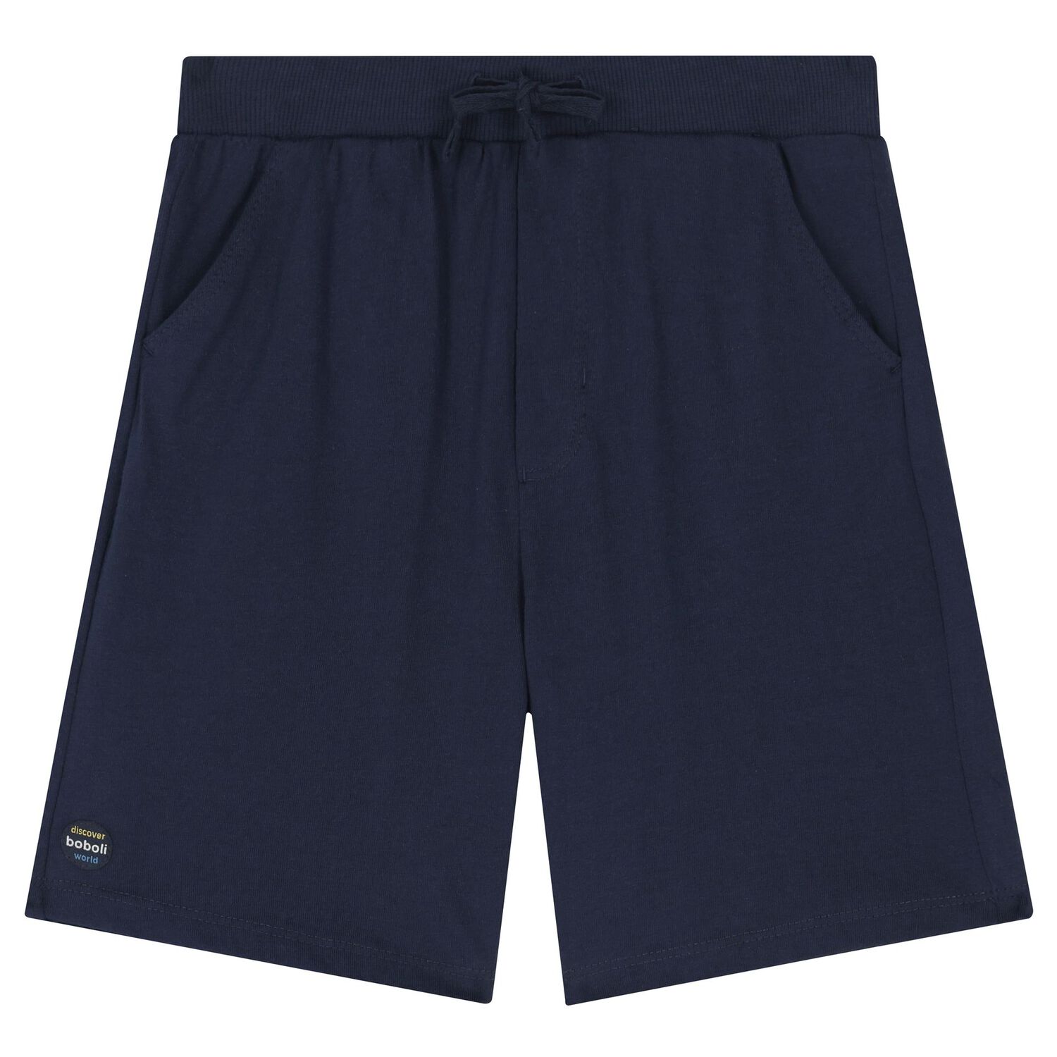Boys White & Navy Blue Shorts Set, 1, hi-res image number null