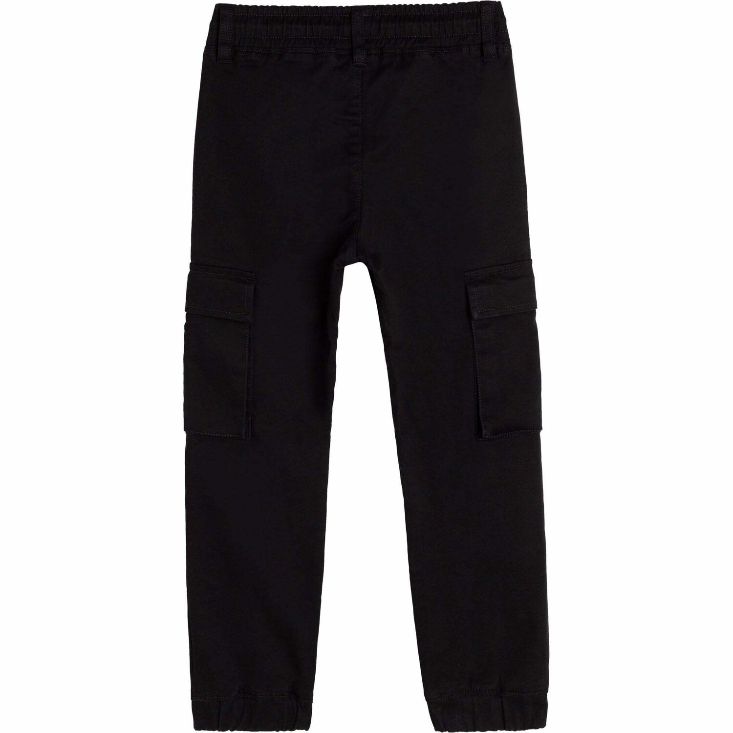 Boys Black Logo Trousers, 1, hi-res