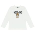 Ivory Teddy Bear Logo Long Sleeve Top, 2, hi-res