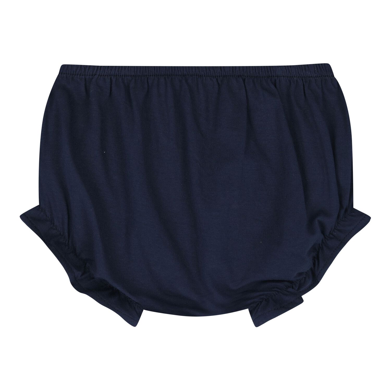 Baby Girls White & Navy Blue Dress Set, 1, hi-res