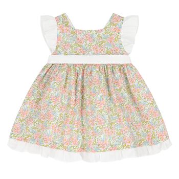 Girls Pink & White Floral Dress