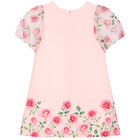 Girls Pink Floral Dress, 1, hi-res