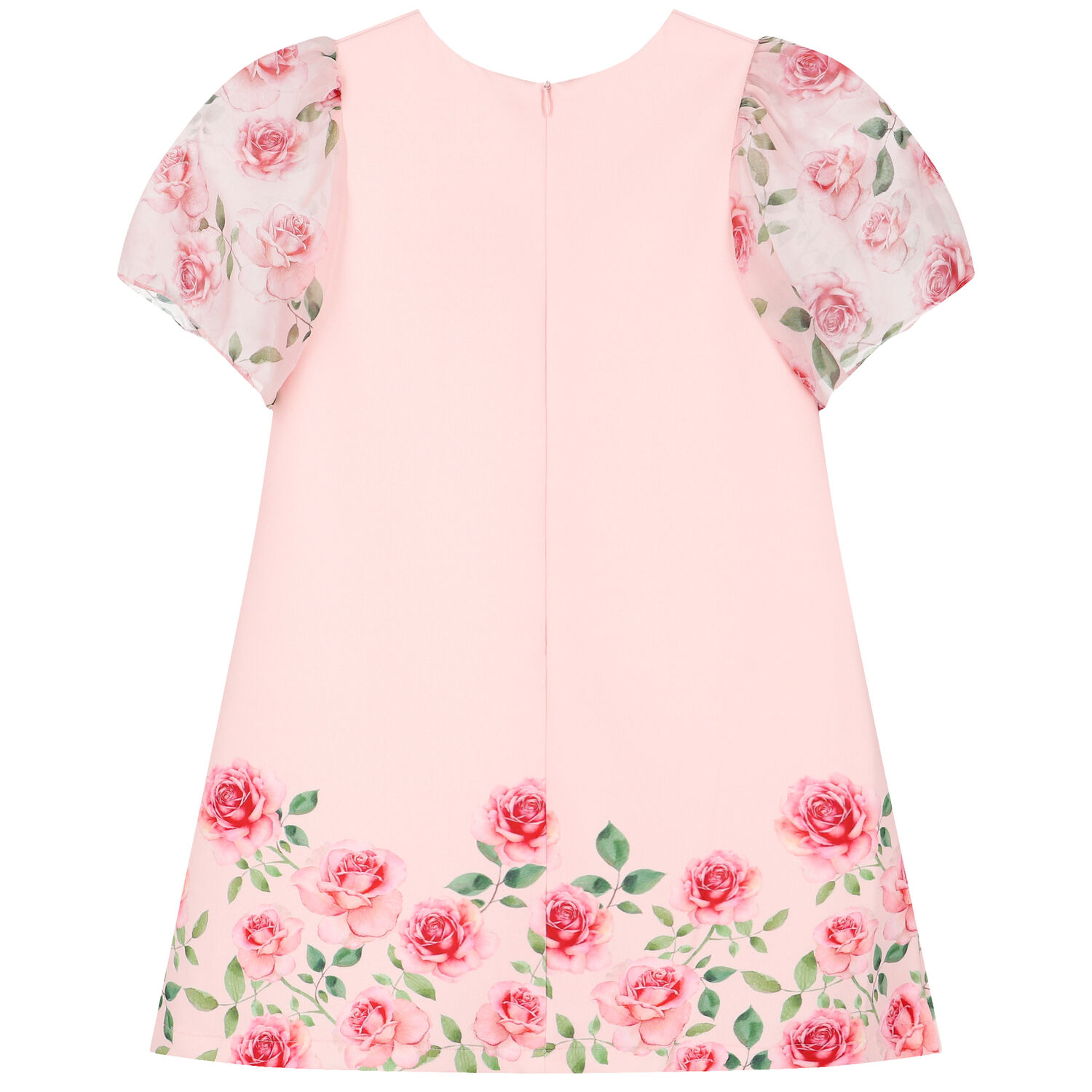 Girls Pink Floral Dress, 1, hi-res