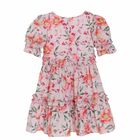 Girls Pink Floral Dress, 1, hi-res
