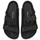 Black Logo Sandals, 1, hi-res