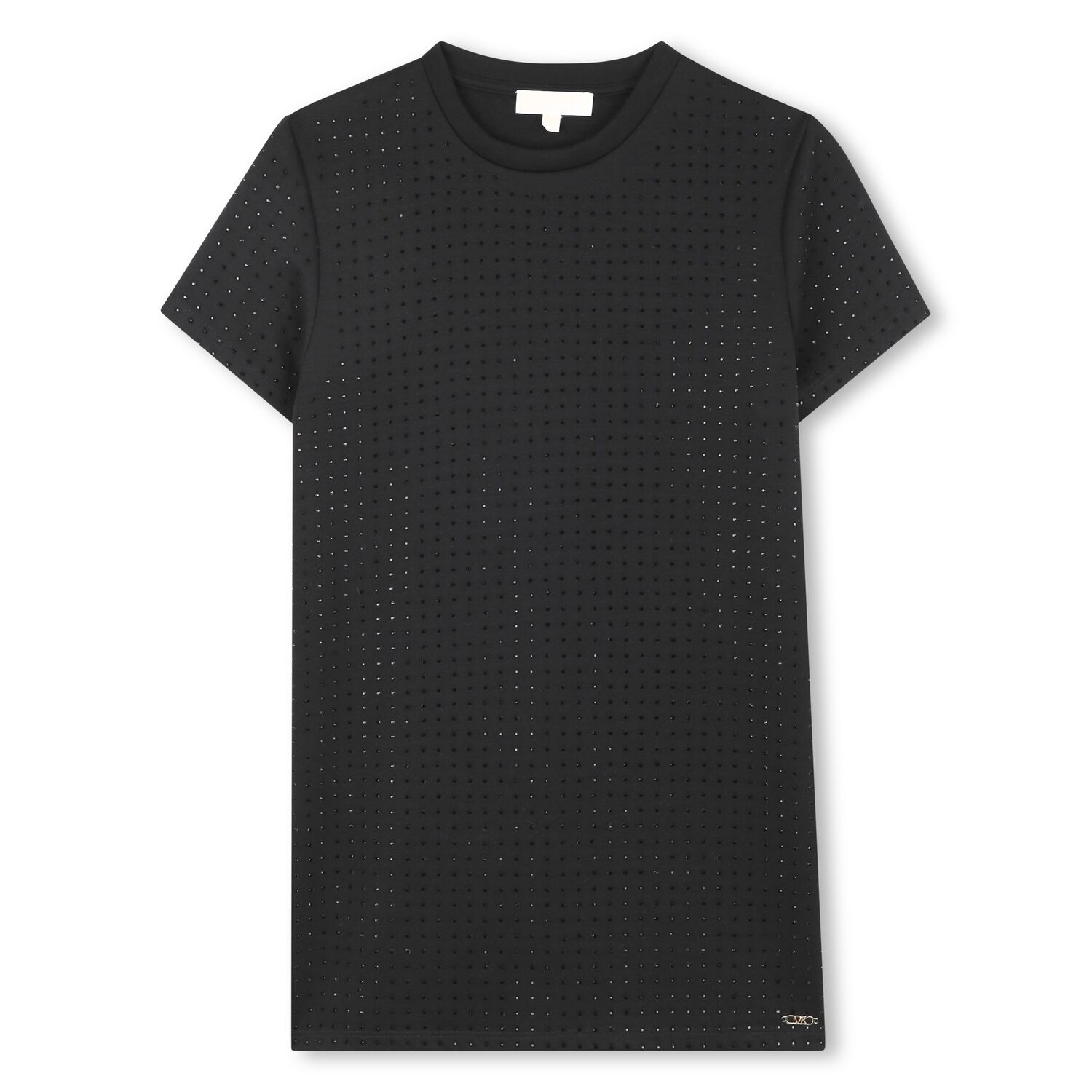 Girls Black Rhinestone Dress, 1, hi-res