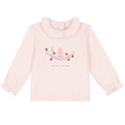 Baby Girls Pink Bird Long Sleeve Top, 1, hi-res
