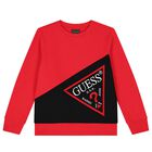 Boys Red Logo Sweatshirt, 1, hi-res