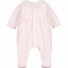 Girls Pink Babygrow, 1, hi-res