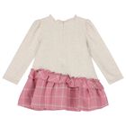 Younger Girls Ivory & Pink Dress, 1, hi-res