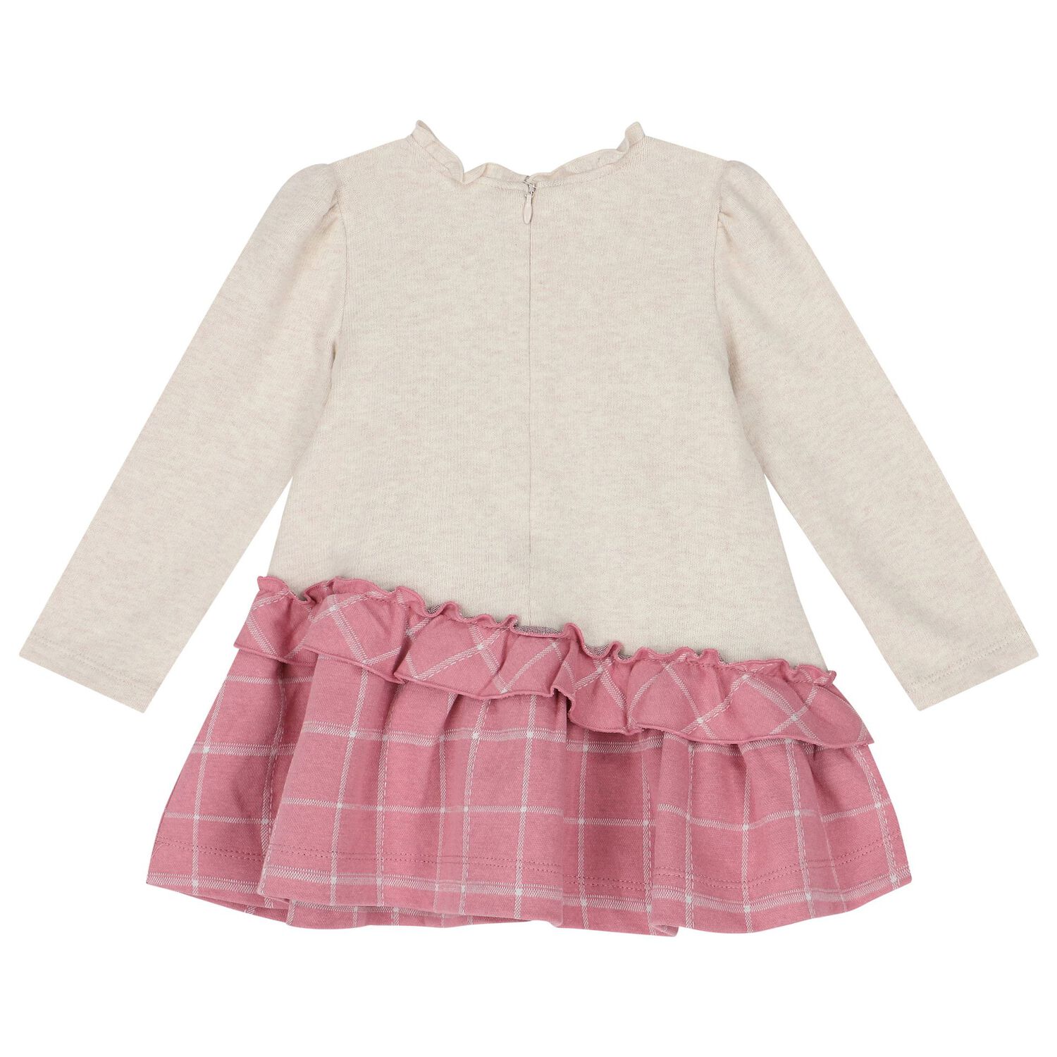 Younger Girls Ivory & Pink Dress, 1, hi-res image number null