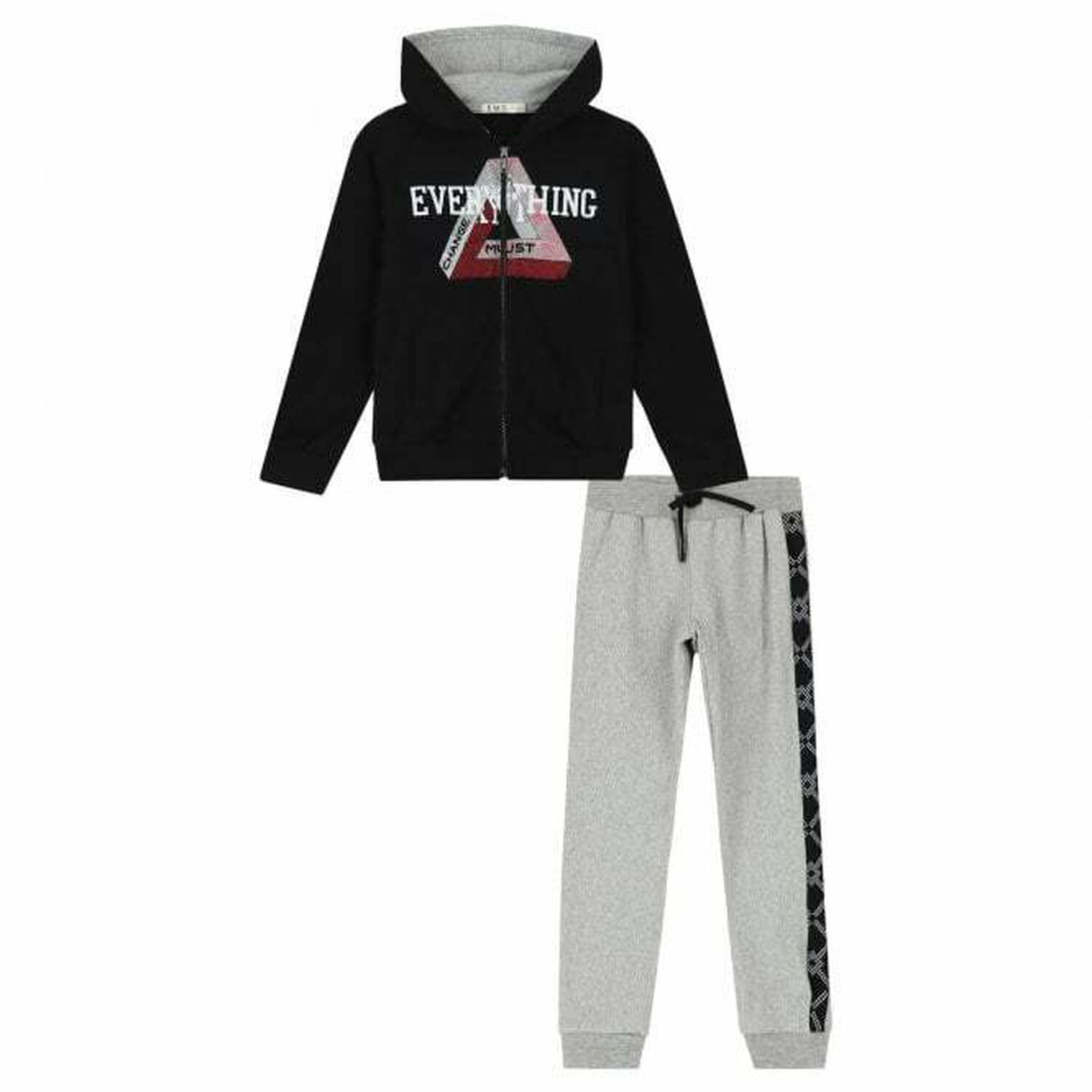 Boys Black, Red & Grey Tracksuit, 1, hi-res image number null
