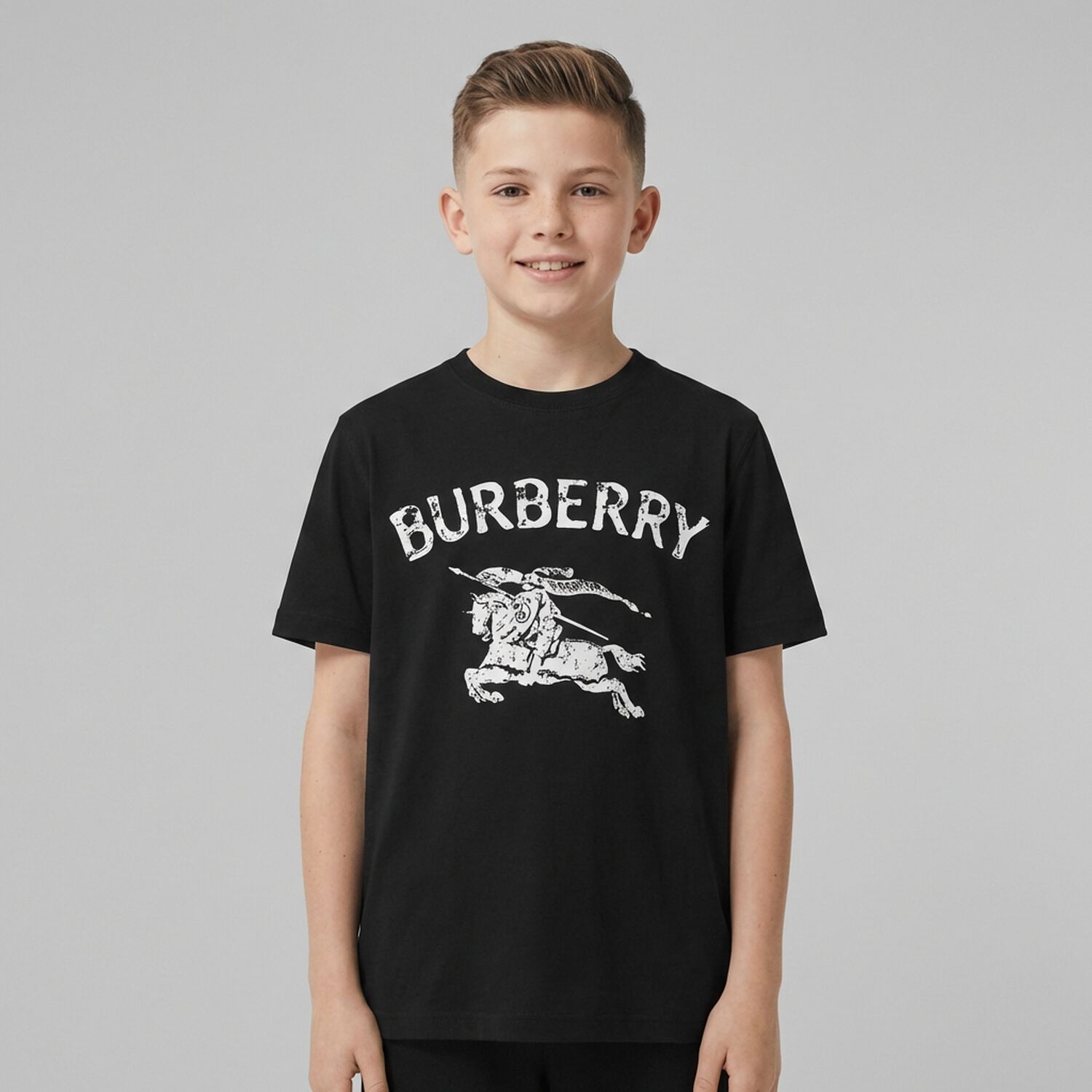 Boys Black EKD Logo T-Shirt, 1, hi-res