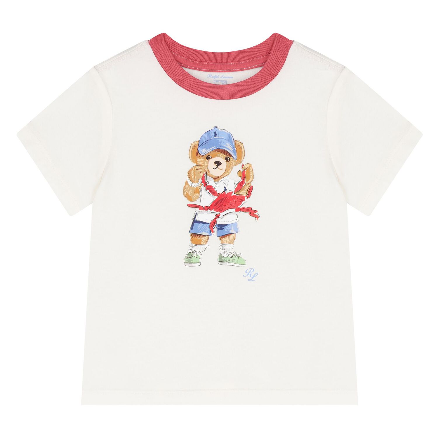 Baby Boys Ivory & Red Cotton Shorts Set, 1, hi-res image number null