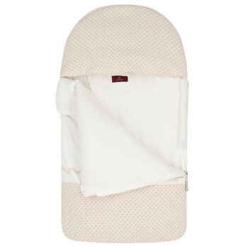 Ivory & Beige Teddy Bear Logo Baby Nest