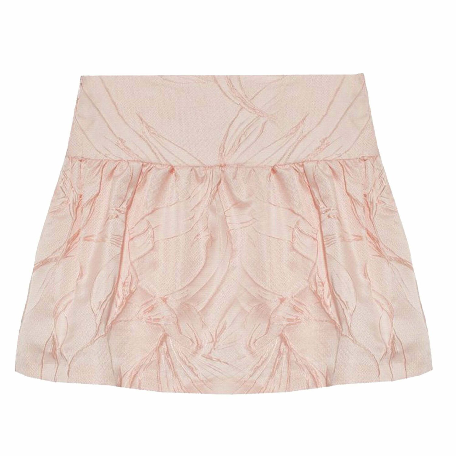 Girls Pink Jacquard Bow Skirt, 1, hi-res image number null