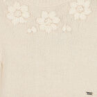 Girls Ivory Knitted Tulle Dress, 2, hi-res