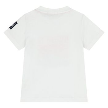 Younger Boys White Logo T-Shirt