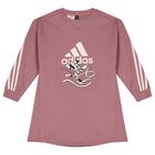 Girls Pink Minnie Mouse Logo Sweatshirt Dress, 1, hi-res