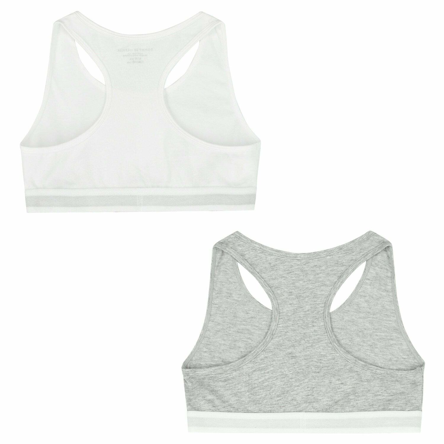Girls White & Grey Bra Tops (2-Pack), 1, hi-res